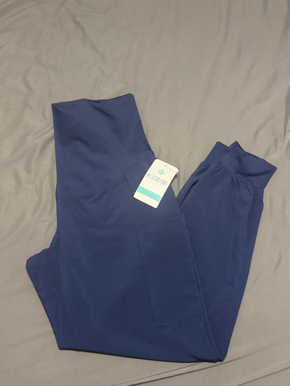 Medculture Navy Maternity Jogger Scrub Pants